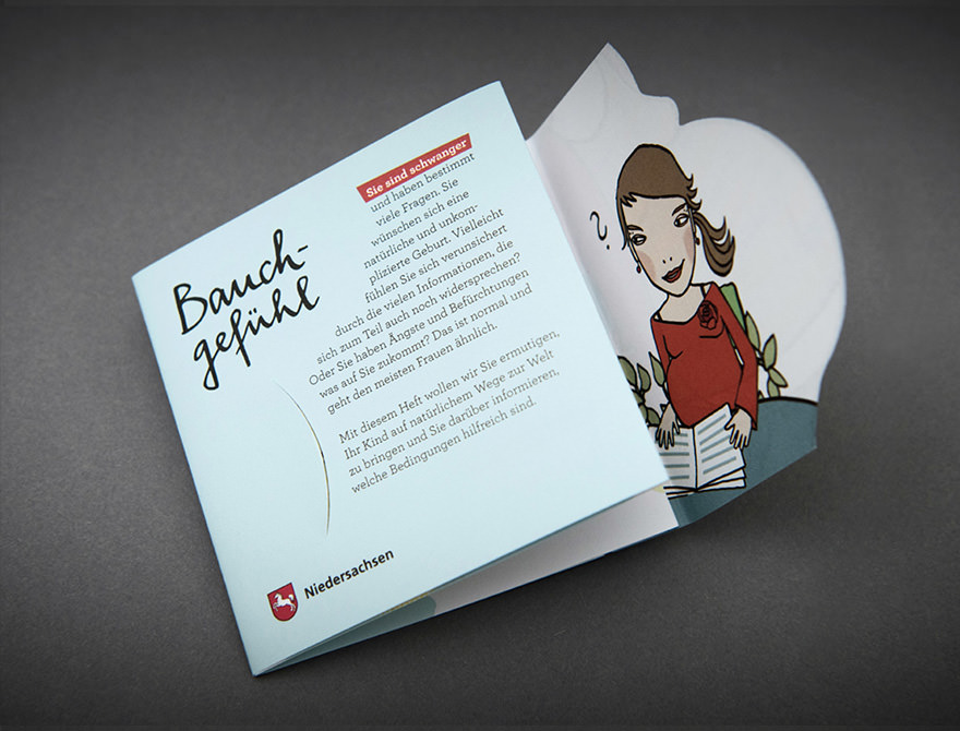 Broschüre mit Einsteckklappe